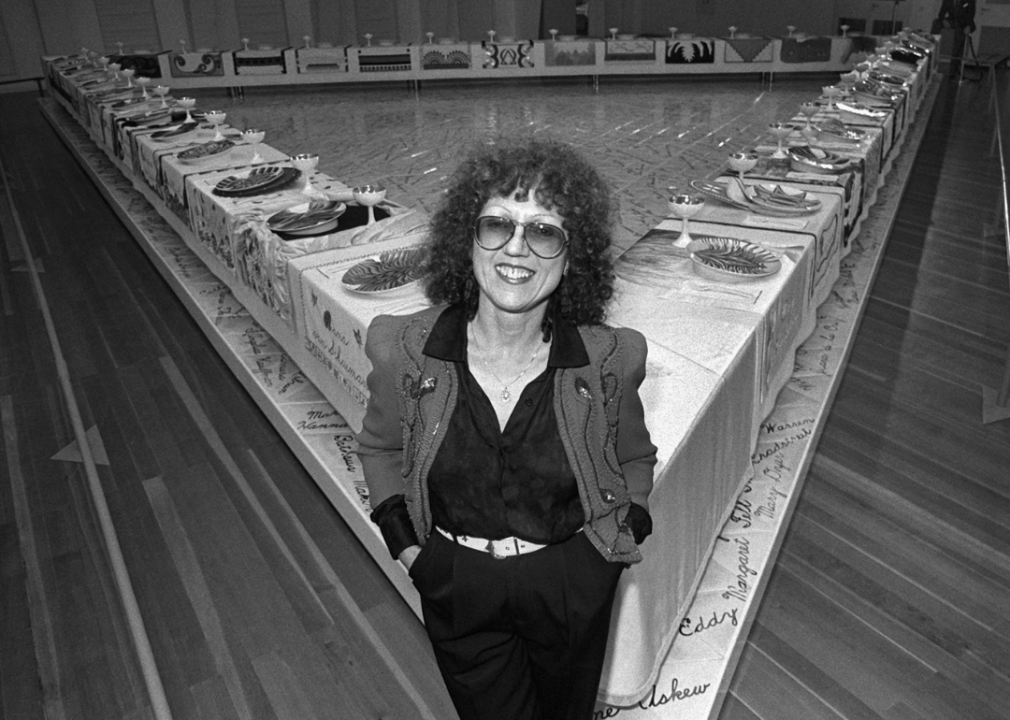 1974: Judy Chicago begins work on ‘The Dinner Party’